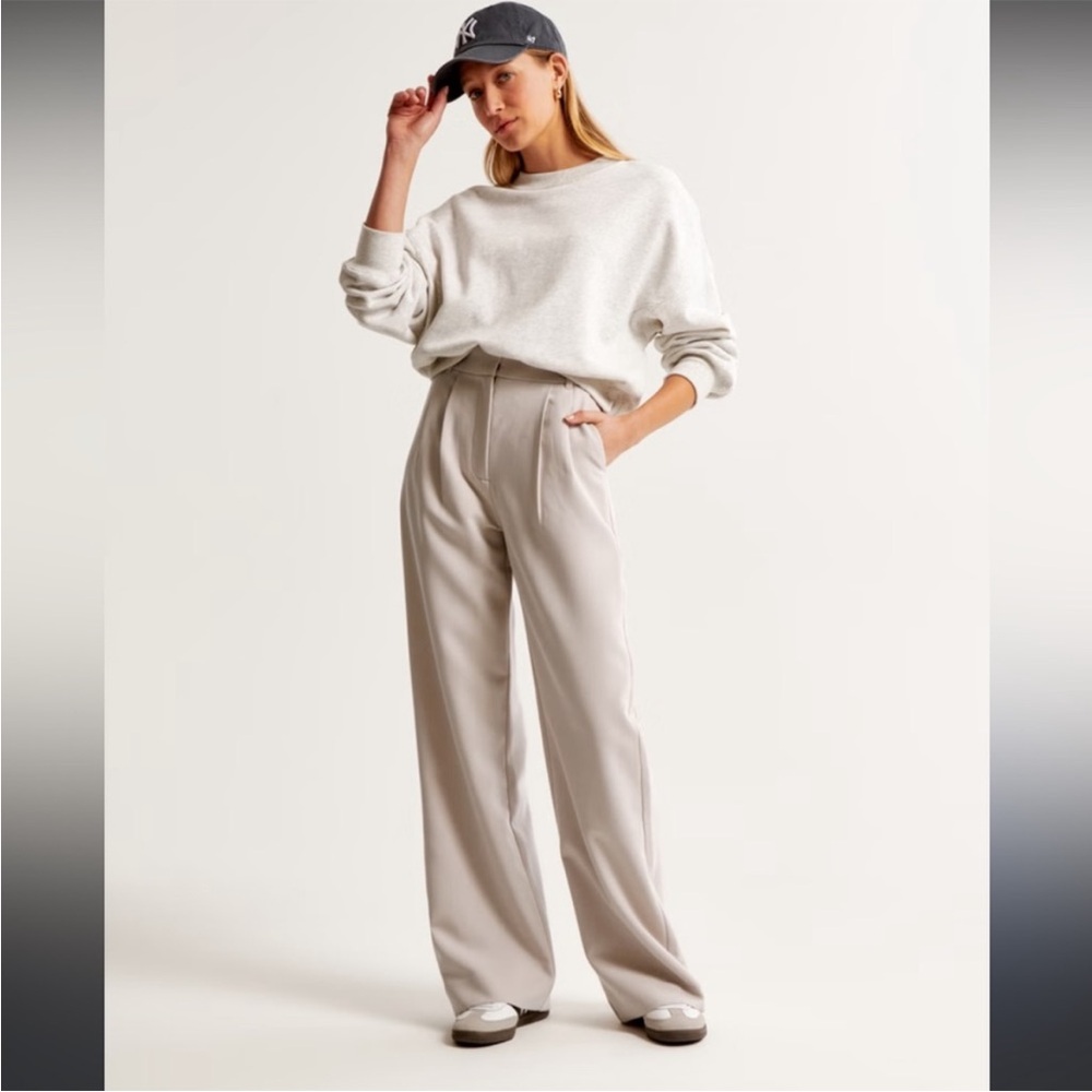 Abercrombie and fitch sloane pleated wide leg pants Old Money Quiet Luxury